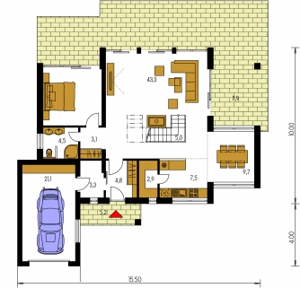 Floor plan of ground floor - TREND 288
